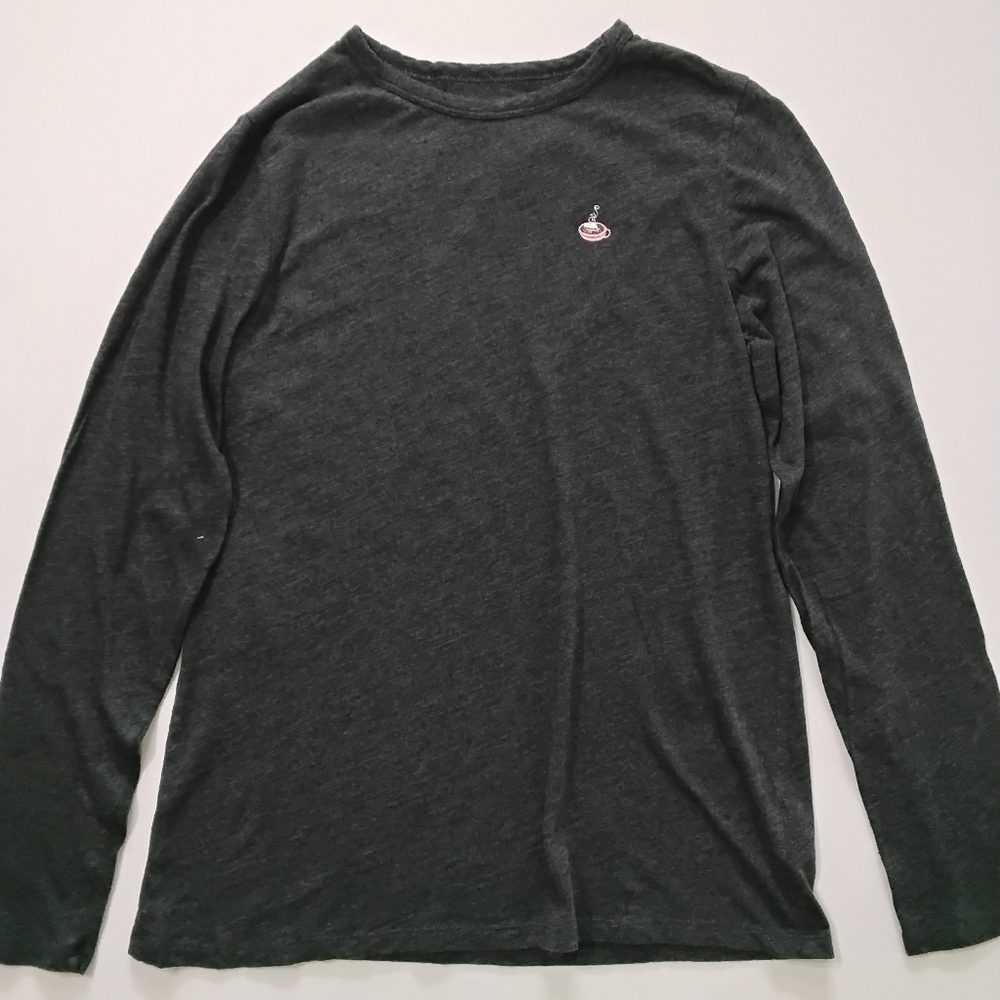 Banana Republic T-shirt Womens‎ Small Grey Embroidered Logo